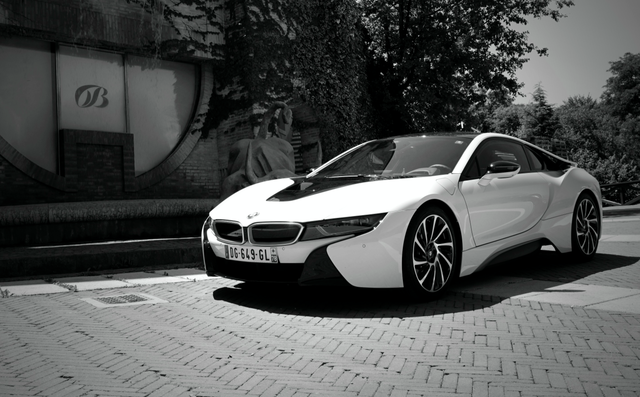 BMW i8 zwartwit