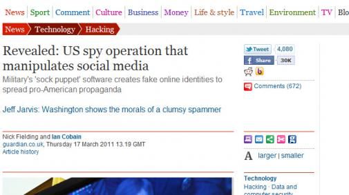 Amerikaanse spionnen manipuleren Social Media