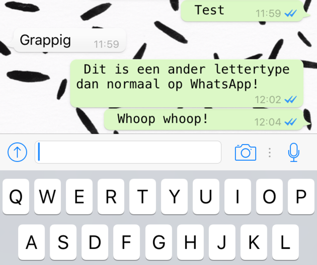 Verrassend Op deze manier gebruik je een ander lettertype op WhatsApp JR-66