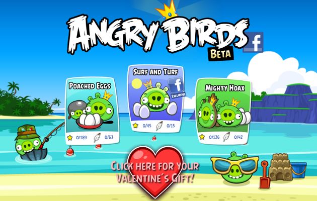 Angry Birds nu op Facebook te spelen met nieuwe content