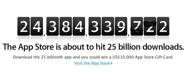 Apple App Store onderweg naar 25 miljard downloads
