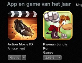 Apple kroont 'Action Movie FX' tot iPhone app van het jaar 2012