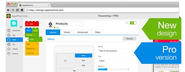 AppMachine komt met Windows Phone, HTML 5 en volwaardige Pro versie voor ontwikkelaars