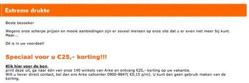Arke heeft het druk, heel druk