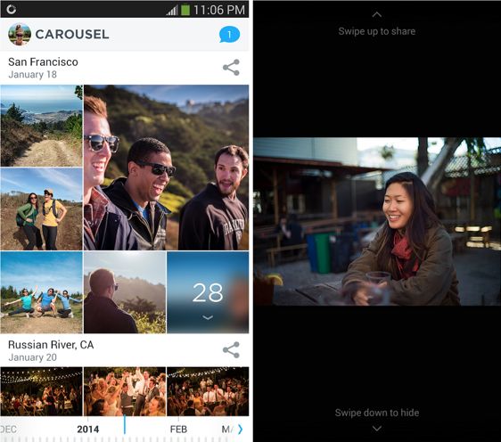 Carousel app verbetert fotomogelijkheden voor Dropbox