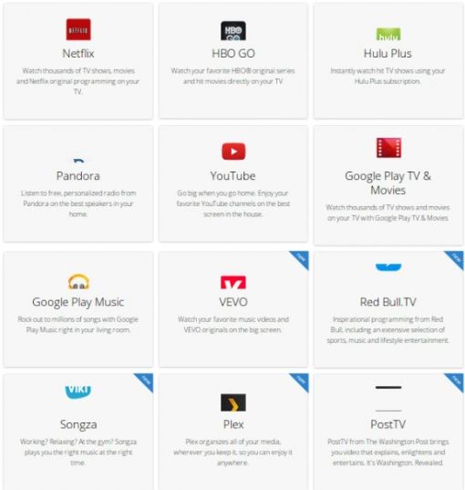 Chromecast apps
