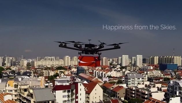 Coca Cola zet drones in voor nieuwe campagne