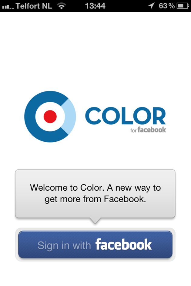 Color for Facebook: 30s live zijn voor al je vrienden.