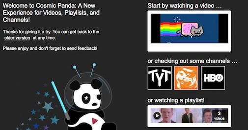 Cosmic Panda, nieuw design voor Youtube, feedback gevraagd!