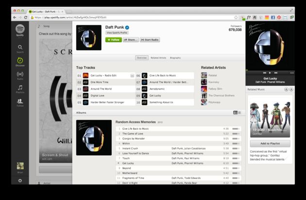Daft Punk verbreekt record op Spotify