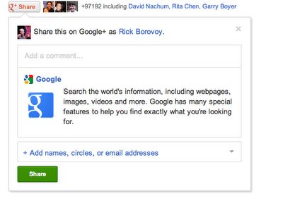 De Google+ share button