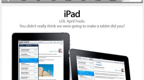 De iPad blijkt een 1 april grap te zijn