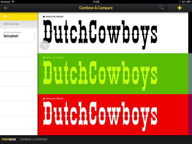 De nieuwe Fontbook app, de digitale letterbak voor designers.