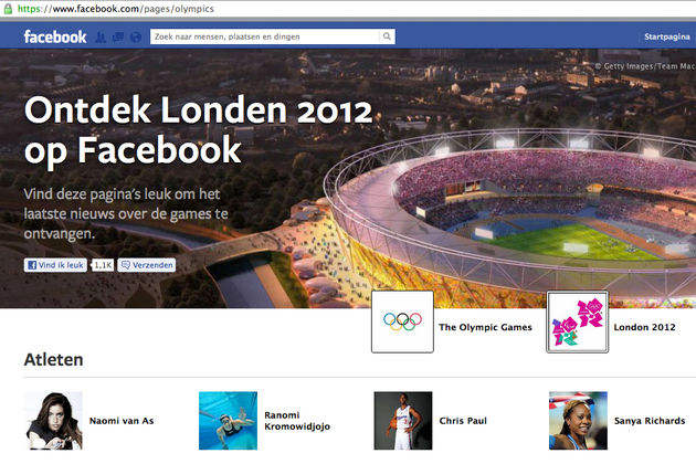 De Olympisch Spelen op Facebook