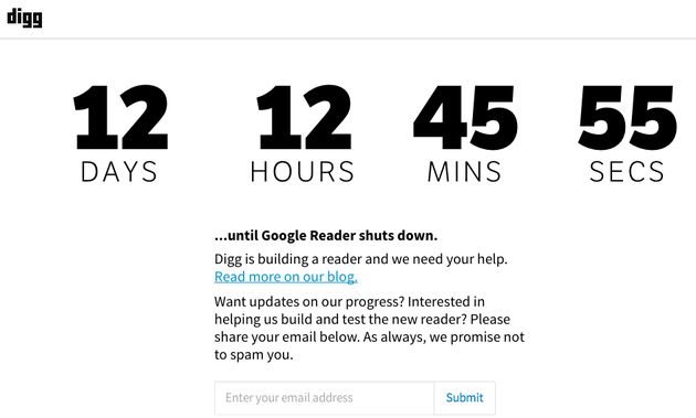 Digg Reader vanaf 26 juni beschikbaar!