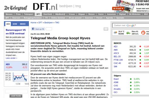 DTF koopt hyves