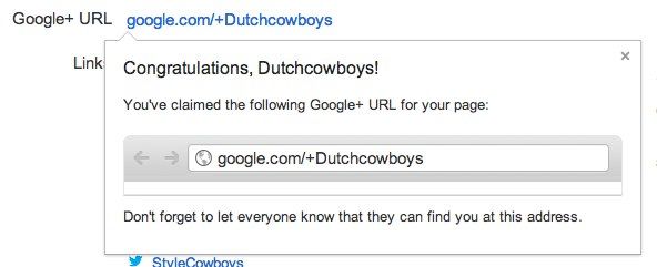 DutchCowboys krijgt eigen Google+ Vanity URL