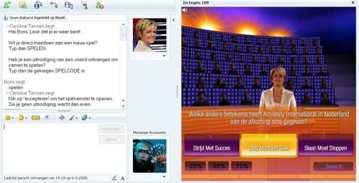 Eén tegen 100 spelen via Live Messenger