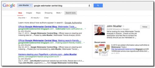 exampel google authorship