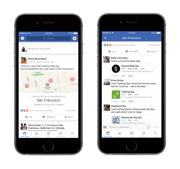 facebook-aanbevelingen