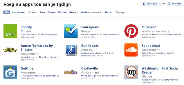 Facebook: Binnen 2 maanden meer dan 3.000 Timeline-apps gelanceerd