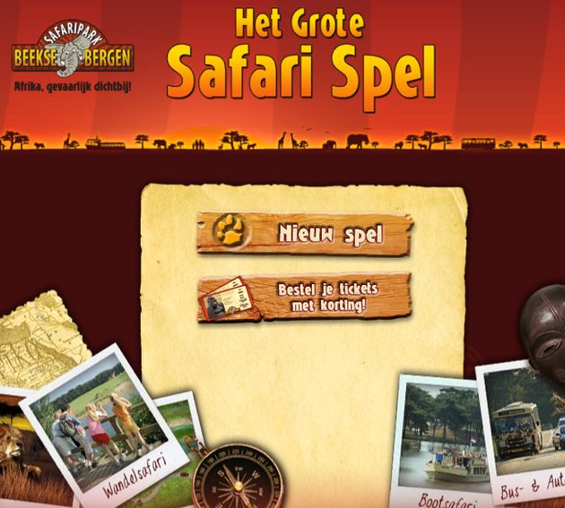 Facebook game van Safaripark Beekse Bergen