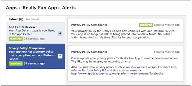 Facebook komt met Developer Alerts