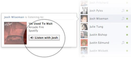Facebook maakt muziek luisteren social