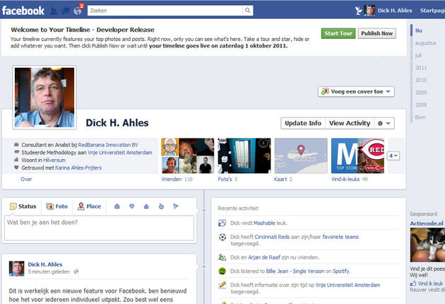 Facebook's nieuwe TimeLine en Privacy