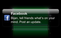 Facebook test iOS notificatie die je 'vraagt' een update te plaatsen