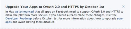 Facebook welkomstab moet gebruik maken van SSL-verbinding