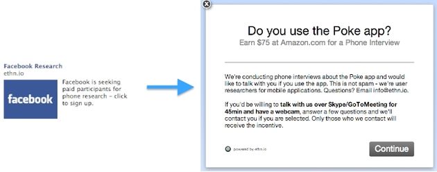 Facebook wil in gesprek met gebruikers van Poke