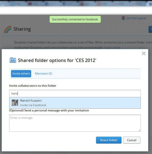 FB integrates Dropbox 4