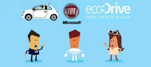 Fiat + Microsoft = het milieuvriendelijke EcoDrive