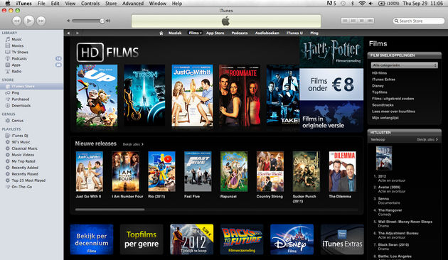 Films huren via iTunes