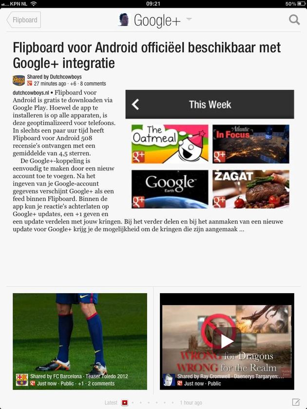 Flipboard beschikbaar in het Nederlands en ook iOS krijgt Google+ integratie