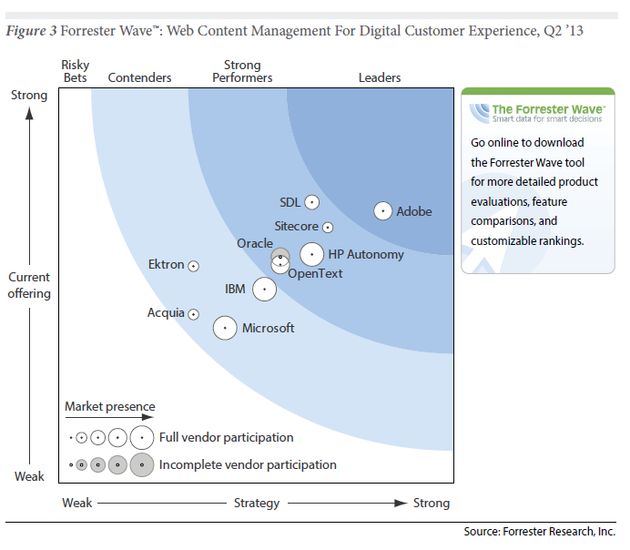 Forrester: 'Adobe leider in Web Content Management voor digitale ervaringen'