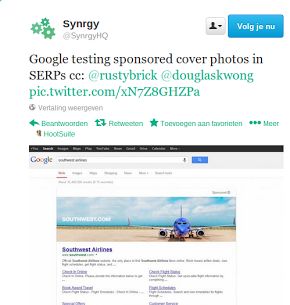 Gaat Google pagina brede banners plaatsen boven zoekresultaten?