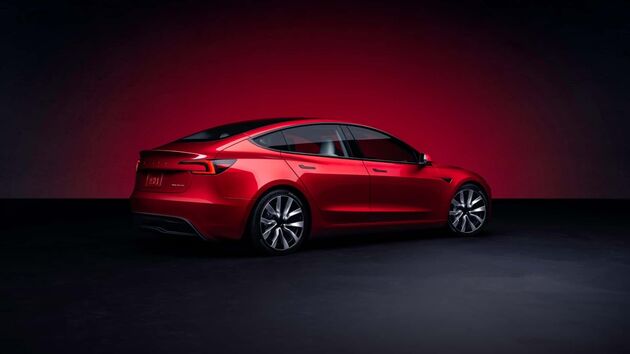 Tesla Model 3 red