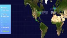 Geo-located tweets op een wereldkaart