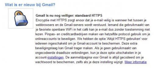 Google beveiligt Gmail beter