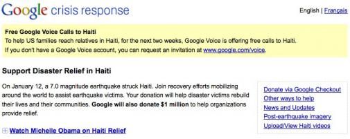 Google crisis response 