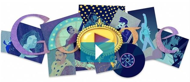 Google eert Freddie Mercury met Doodle