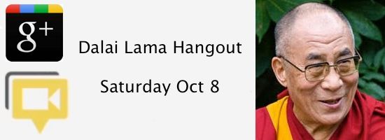 Google+ Hangout met de Dalai Lama