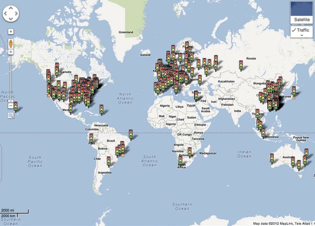 Google: Live Traffic beschikbaar in 7 nieuwe landen, 19 andere zijn geupdate