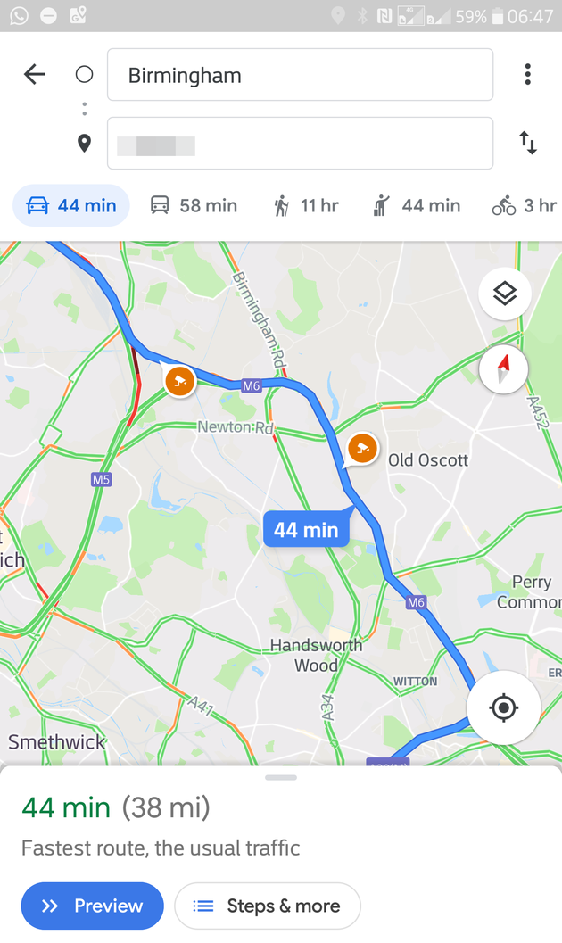Google Maps flitsers