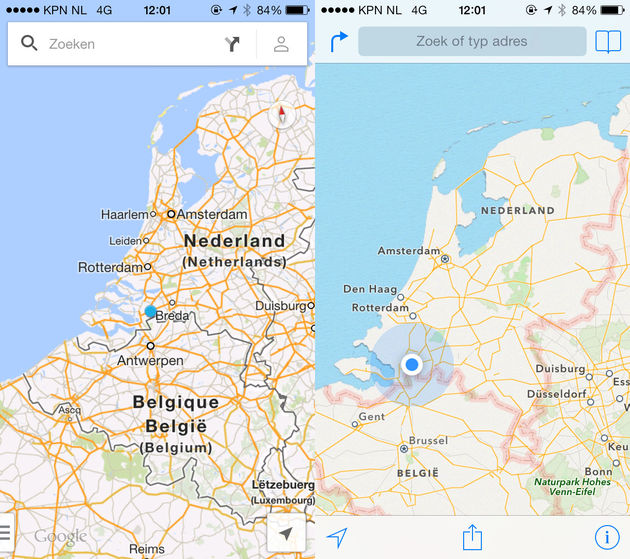 Google Maps vs Apple Maps