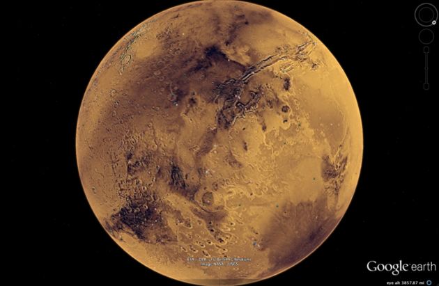 Google Mars beelden scherper dan beelden van Google Earth