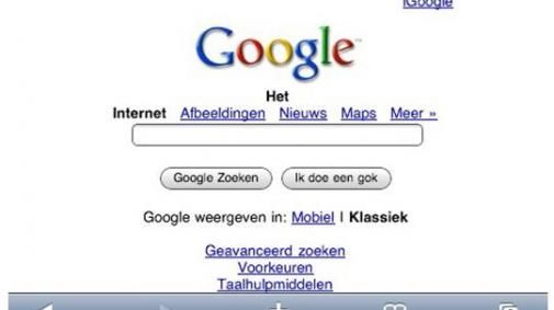 Google Mobile op de iPhone?