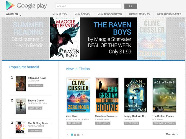 Google Play Books komt naar Nederland